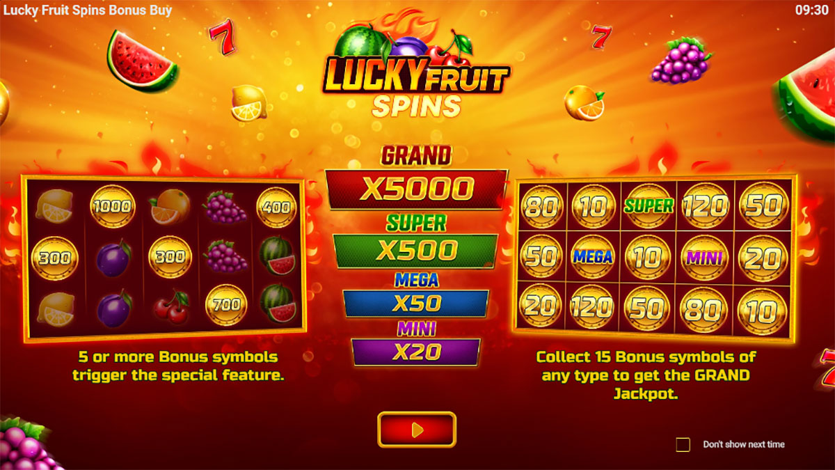  Lucky Fruit Spins Bonus Buy